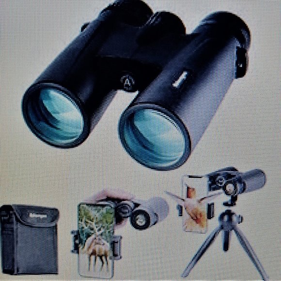 ADASION 12X42 HD POWERFUL BLACK BINOCULARS WATERPROOF LENS & TRIPOD NEW - Picture 6 of 8